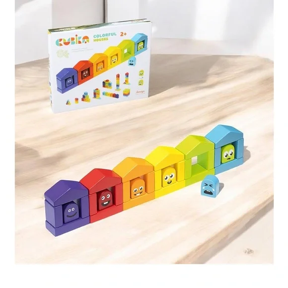 Cubika Montessori colorful Emotion building blocks - Picture 2 of 7